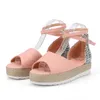 Yeni Kadın Sandalet Roman Kadınlar Platform Wedges Sandalet Yaz Flip Flop Chaussures # 0709 İçin Ayakkabı Plus Size Ayakkabı