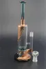 Green Heady Glass Bongs Hookahs Honeycomb Filter Dab Rig 13Inch Tall Bong Smoking Pipe