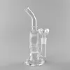 Spherical Delight: 8.5-Inch Oil Rig Hookah Bong with 14mm Female Joint, Clear Glass Water Pipe for Smokers