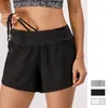 Short de course pour femmes, noir, gris, blanc, short de Sport, séchage rapide, cordon de serrage, ample, respirant, Fitness, Yoga en plein air16805967