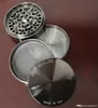 Space Case Treaters 63mm 4 Sztuka Tobacco Grinder Cersher Z Trójkąt Skrobak Stopu Aluminium CNC Wykrywacz papierosów Szlifowanie Czarny Silver