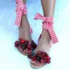 Offre spéciale-été 2020 Vintage Boho sandales femmes perles sandales plates femmes Bohimia plage chaussures grande taille été mode