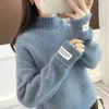 Lucyever Winter Women Pellover Sweater Fashion Turtleneck с длинным рукавом.