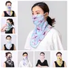 Donne da ciclismo viso maschera in seta al collo di seta balaclava all'aperto antipolvere solare protezione solare bandana maschere integrale riutilizzabile protezione protettivo designer