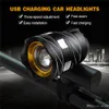 Bicycle Light LED Lighting Strong Light Flashlight USB Charging Warning Waterproof Tail Light 360° Rotating 3 Mode Range Far