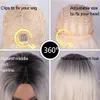 Long Womens Womens Wig Natural Parte Natural Cabelo Ombre Perucas Sintéticas Platinum / Blonde / Black Wigs Resistente ao calor para mulheres242