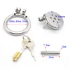 Super Small Male Device Stainless Steel Cage With Removable Catheter Penis Lock Cock Ring Sex Toys Men2463180