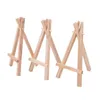 8x15cm Naturalny Drewniany Mini Stripod Sztalugi Mini Wyświetlacz Stojak na Wedding Place Uchwyt Nazwa Menu Minis Statywu Sztalunkowe Mini Wyświetlacz