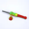 4.8'' Silicone pipe Kit With 2.4'' GR2 Titanium Tip Nail Caps Oil Rigs Concentrate Pipes