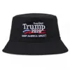 ترامب صياد كاب ترامب 2020 رئيس التطريز الانتخابي إبقاء أمريكا عظيم قبعة في الهواء الطلق دلو قبعة حزب القبعات ljjo8210