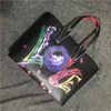 Mixed Printing Frauen Big Bags Platfor Kritzeln Designer-Handtaschen Totes Verbundhandtasche aus echtem Leder Geldbörse Schulter2335