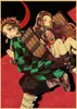 KIMETSU NO YAIBA TANJIROU NEZUKOアニメポスタークラフトペーパーヴィンテージポスターホームルームアートウォールステッカー252A2681200