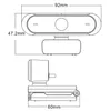 M9 HD 1080p AF AUTO FOCUS webbkamera dator webbkamera anti-peeping roterbar kamera för YouTube PC Live Broadcast Video konferensarbete