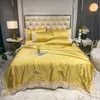 Designer Bed Costers Sets Luxe Beddengoed Set Satijn Zijde Bedding Sheet Twin Single Queen King Size Bed Sets Beddengoed