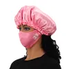 Aangepaste logo pruik set maagdelijk haar bundel verpakking satijnen masker satijnen zakken hang tag bundel wraps mutsen hoofdband2302