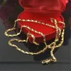 High Quality Wholesale Fashion Men Women 16-30 Inches Chain Necklace 18K Yellow Gold Filled Jewelry