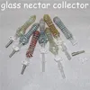 Glass Nectar Mini Water Pipes Hookahs med GR2 Titanium Nail 10mm koncentrat DAB STRUD OLJE RIGS