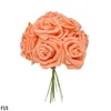 24 48pcs 7 سم باقة زهرة الاصطناعية PE Foam Rose زهور مزيفة لحفل زفاف عيد ميلاد ديكور إمدادات عيد الحب GI320K