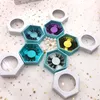 En gros 3D Vison Cils Personnalisé Hexagone Cils Magnétiques Emballage Boîte Moelleux Vison Faux Cils Emballage Cas