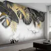 مخصص جدارية للجدران الاستوائية نبات ورقة أبيض الرخام 3d صور ورق الحائط لغرفة المعيشة تلفزيون الخلفية ديكور جدار الفن