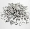 100Pcs/lot Tibetan Silver Alloy mixed charms pendant European Dangle Beads Charms Pendant For Jewelry Making