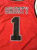 Top Quality 1 Fredro Starr Shorty Jersey Sunset Park Movie College Basketball Jerseys Blanc Red 100% Stiched Taille S-XXXL