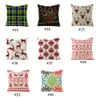 40 Stili Nuovo Natale Federa Plaid Lino Federe per cuscini Divano quadrato Cuscino decorativo Fodera per cuscino Natale Federa Decorazioni per la casa M2437