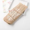New MR & MRS Jute Wine Bottle Cover Gift Bag Rustic Wedding Decoration Anniversary Party Decoration Wine yq2129