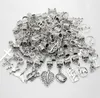 100Pcs/lot Tibetan Silver Alloy mixed charms pendant European Dangle Beads Charms Pendant For Jewelry Making