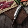 Högkolstål kockkniv klädd smidd stål boning skivning slaktkök knivar kött klyver kök slaktande kniv hel4957759