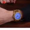 Sihaixin WOODEN Watch Male Gift Top Face Blue Face Zebra Bamboo Wood Watch Mens 2018 New Quartz Clock avec 7047427