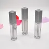 7ML LED Tubes de brillant à lèvres vides Carré Transparent Bouteilles rechargeables Conteneur Emballage de maquillage en plastique avec miroir et lumière3658317