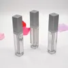 7ML LED空のリップグロスチューブスクエアクリアリップグロス補充可能ボトルコンテナプラスチックメイクアップミラーとライト3658317