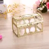 Treasure Chest Candy Box Wedding Favor Favor Mini Pudełka na prezenty Klasa Plastikowa Przezroczysta Biżuteria Stoage Case LX2591