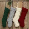 Árvore de Natal Acrílico Natal malha Socks Vermelho Verde Cinzento Branco Knitting meia que pendura meias Doce Xmas Party Sock presente Bolsas LX25