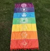 70 * 150 cm Polyester Plaj Havlusu Battaniye Unisex Yoga Havlu Gökkuşağı Renk Bohemian Plaj Havlu Beach Şal