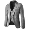 2020 Uomini 3 pezzi Blazer Completi da uomo Nero Grigio Rosso Classico Business Blazer + Vest + Pant Set formali per la festa nuziale