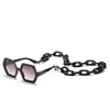 2020 Design Moda Hexágono Oversized Sunglasses Corrente Mulheres Homens Vintage Sun Óculos UV400 Gafas De Sol Eyewear