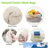 3pcs/conjunto de algodão reutilizável Bolsas de algodão