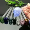 Tubos de vidro fumando fabricar água ao esqueleto colorido à mão Pote reto de vidro