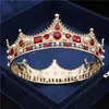 2020 Moda Duża diadem królewska król King Wedding Crown Crystal Pearl PROM BRIDAL Tiary i korony biżuteria do włosów Ozdoba Y200727