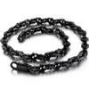 11 mm de espessura de correntes de aço inoxidável preto de ouro 63cm 248quot Long Metal Link Chain Colar para homens Jewellery7540667