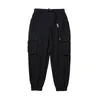 Czarne spodnie Cargo Mężczyźni Hip Hop Luźne spodnie męskie Wiosna Harem Pant Streetwear Harajuku Jogger Spodnie dresowe M-4XL