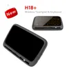 H18 Plus Wireless Air Mouse Mini Keyboard Full Screen Touch 2.4Ghz Qwerty Touchpad مع وظيفة الإضاءة الخلفية للتلفزيون الذكي PS3
