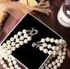 2020 neues Produkt 3-lagige Perle Orbit Halskette Damen Strass Satelliten Planet Halskette Geschenk hohe Qualität