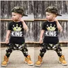 2022 Bair Boys Summer Clothing Sets Kids Short Sleeve Tshirtcamo 바지 2pcs 세트 소년 복장 어린이는 70130cm 05years2568489