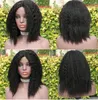 Bellahair Kinky Straight Lace Front Wigs for Black Women Brazlian Human Virgin Hair Wigs Pre Plucked Medium Cap