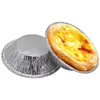 Aluminium folie ei taart pan wegwerp bakbakken cirkelvormige cupcake case mini pot taart schimmel gebak gereedschap jk2007xb