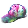 Tiedyed Baseball Cap Cotton Colorful Trucker Hat Women Outdoor Sport Hats Sun Hat Designer Girls Fashion Cap HHA14649703311