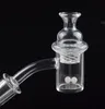 4mm Clear Bottom Quartz Banger 10mm 14mm 18mm Nail With Cyclone Spinning Carb Cap Luminous Terp Pearl Ball Insert For oil rig bong